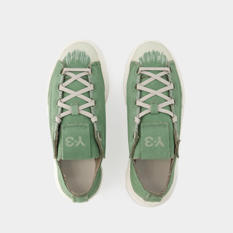 Nizza Low Sneakers - Y-3 - Leather - Green/White