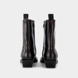 Luis 35Mm Square Toe Block in leatherHeel Ankle Boot