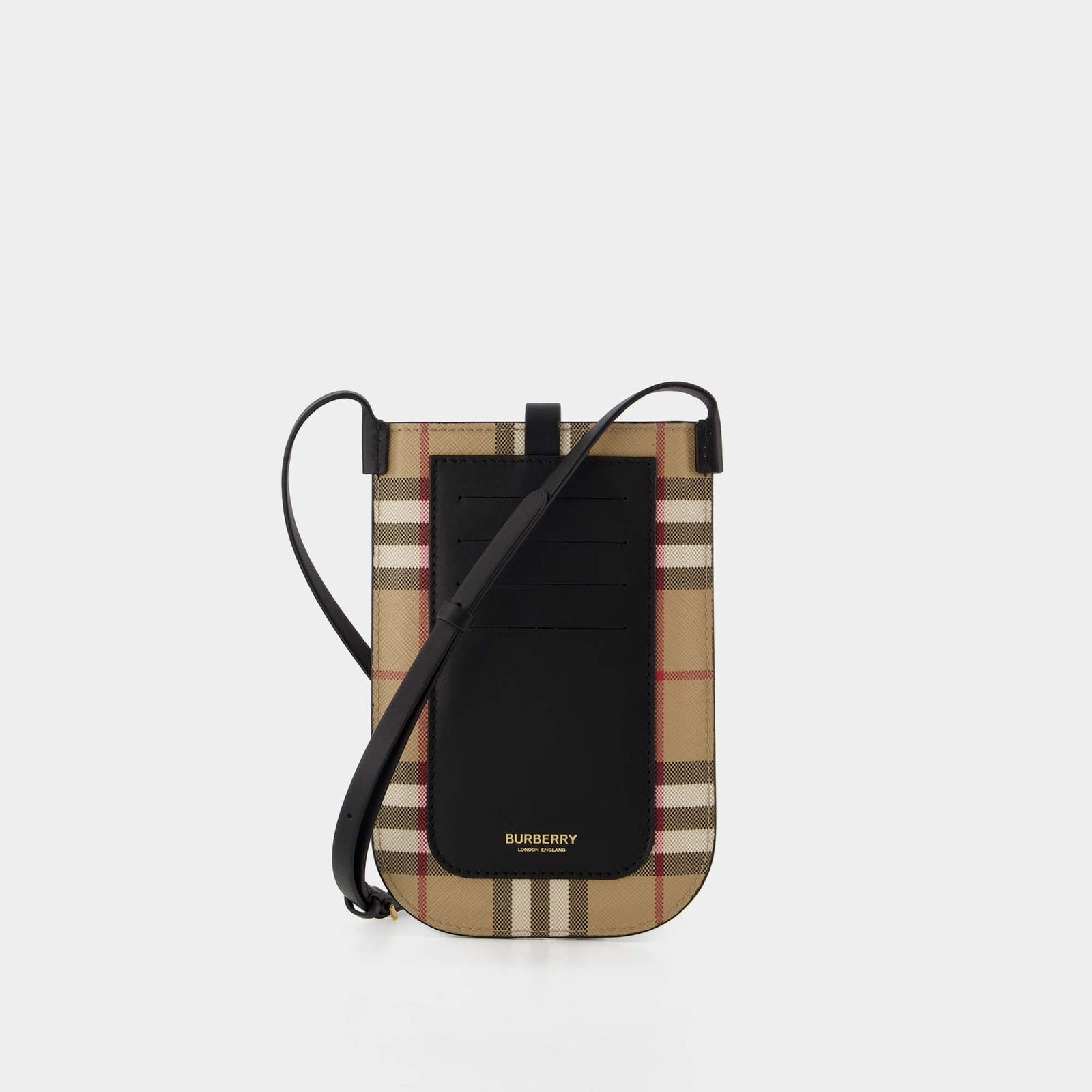 Ls Anne Cb A Clf Phone Case Burberry Beige Black Cotton