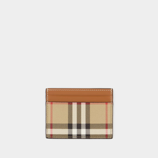 LS Sandon cardholder - Burberry - Leather - Beige