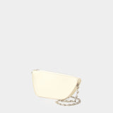 Micro Shield Wallet On Chain - Burberry - Leather - Beige