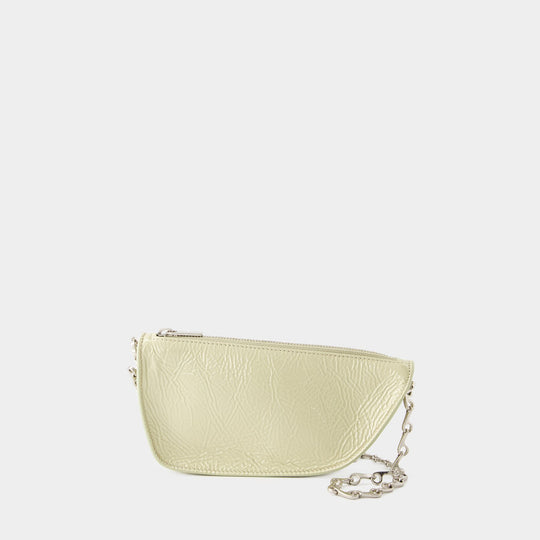 Muswell leather-trimmed crossbody bag in grey - Burberry | Mytheresa