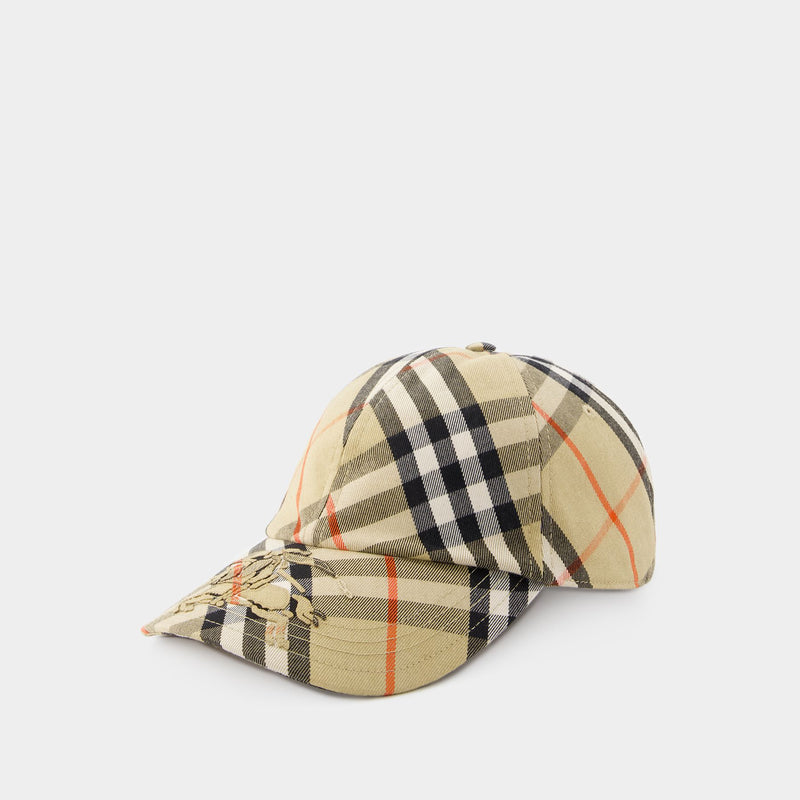 Bias Check Cap - Burberry - Synthetic - Beige