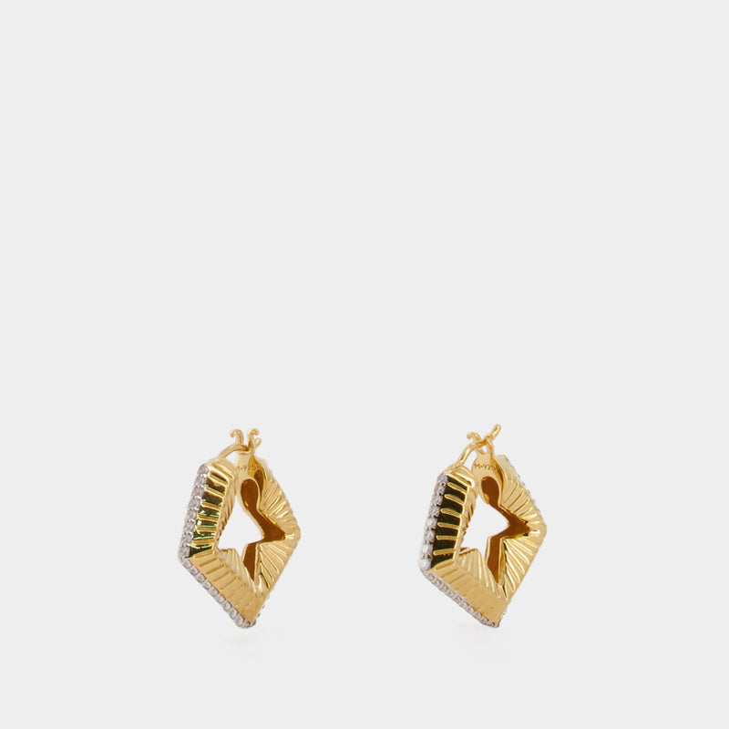 Medium Pave Star Earring - Missoma - Gold - Or 18K