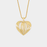 Love Heart Necklace in Gold