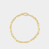 Molton Knot Link Necklace in plated gold
