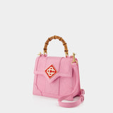Embossé Mini Jeanne Handbag - Casablanca - Pink - Leather