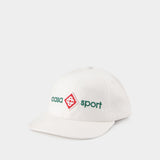Embroidered Casa Sport Logo Hat - Casablanca - White - Cotton
