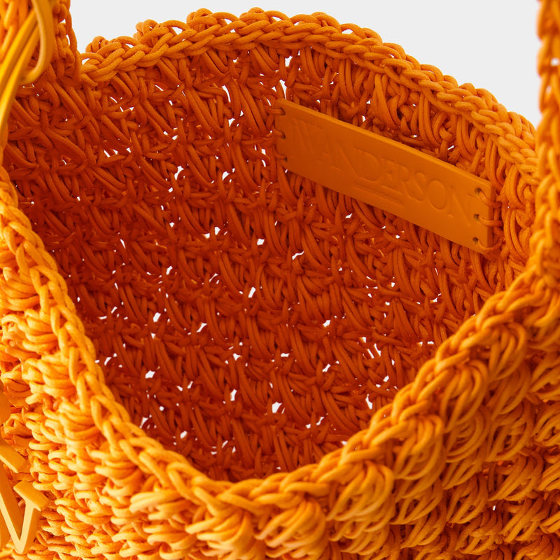 Large Popcorn Basket Bag - J.W. Anderson - Cotton - Orange