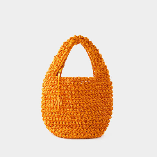 Large Popcorn Basket Bag - J.W. Anderson - Cotton - Orange
