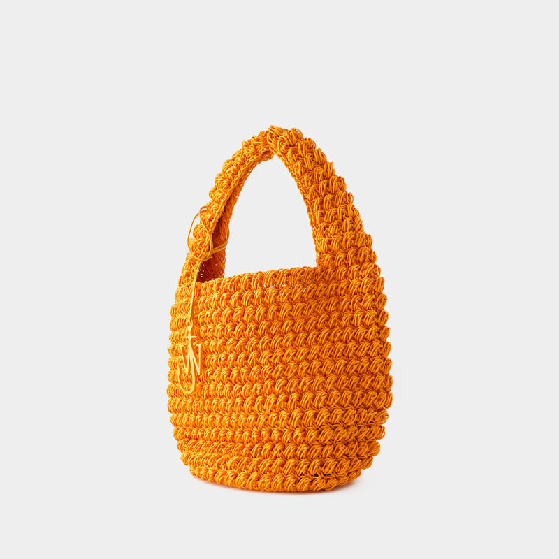 Large Popcorn Basket Bag - J.W. Anderson - Cotton - Orange