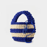 Popcorn Basket Bag - J.W. Anderson - Cotton - Blue/White