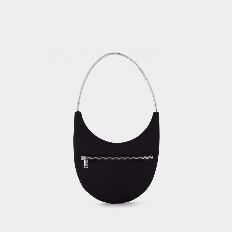 Ring Swipe Bag in Black Embroidery