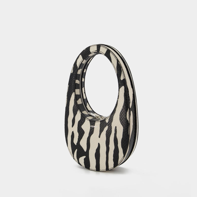 Zebra Print Mini Swipe Handbag - Coperni - Black/White - Leather