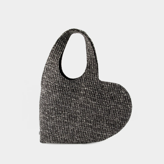 Heart Shopper Bag  - Coperni - Tweed - Black