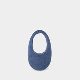 Denim Mini Swipe Bag - Coperni - Canvas - Washed Blue