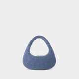 Swipe Baguette Bag - Coperni - Canvas - Washed Blue