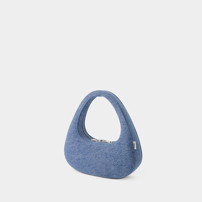 Swipe Baguette Bag - Coperni - Canvas - Washed Blue