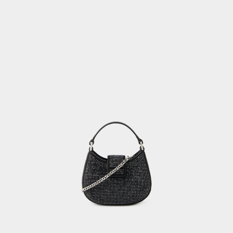 Crescent Bow Micro Bag - Self Portrait - Synthetic Leather - Black