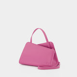 Slant Mini Tote Bag in Pink Leather