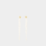 Drip Earrings - Simone Rocha - Brass - White