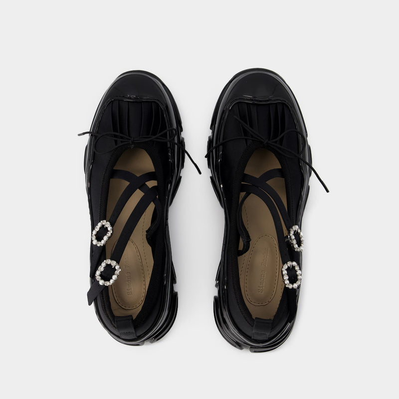 Classic Criss Cross Tracker Sneakers - Simone Rocha - Pvc - Black