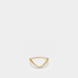Set Heart Signet Ring & Wave Ring Diamonds in Yellow Gold