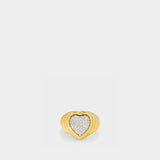 Heart Berlingot Diamond Ring in Yellow Gold