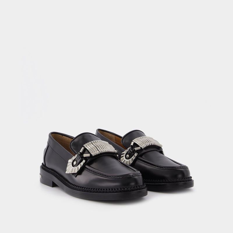 Loafers in Black Leather