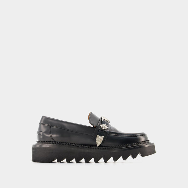 Aj1243 Loafers - Toga Pulla - Black - Polido