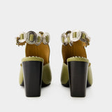 Aj1308 Sandals - Toga Pulla - Leather - Khaki
