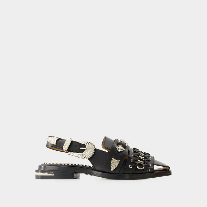 Aj1312 Sandals - Toga Pulla - Leather - Black