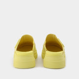 Yellow Recycled Rubber Retro Mules