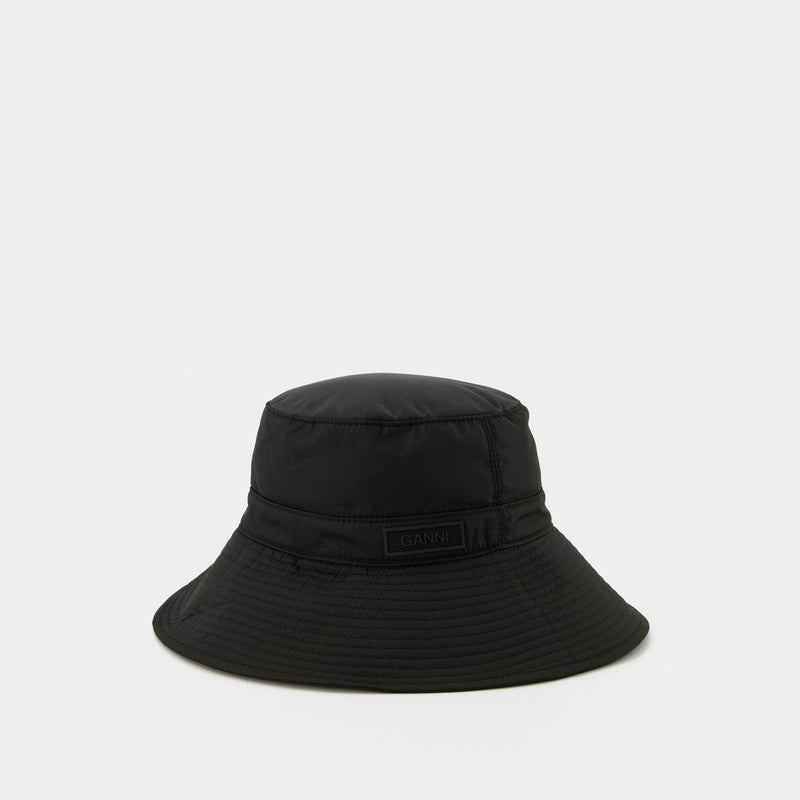 Recycled Tech Hat - Ganni -  Black - Synthetic