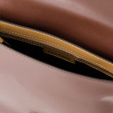 Banner Saddle Crossbody Bag - Ganni - leather - Chocolate