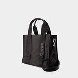 Recycled tech Small Tote bag - Ganni - Synthetic - Black