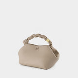 Bou Crossbody Bag - Ganni - Leather - Beige