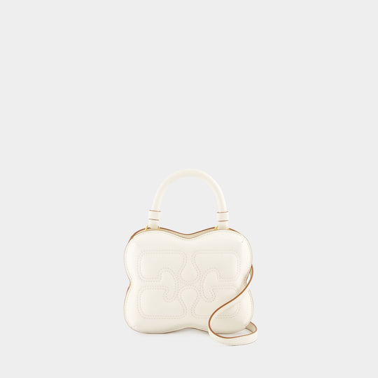Butterfly Small Crossbody - Ganni - Leather - White