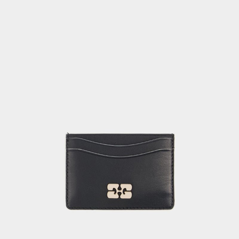 Ganni Bou Card Holder - Ganni - Leather - Black