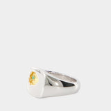 Mined Small Emerald Ring - Tom Wood - Multi - Silver/14K Or