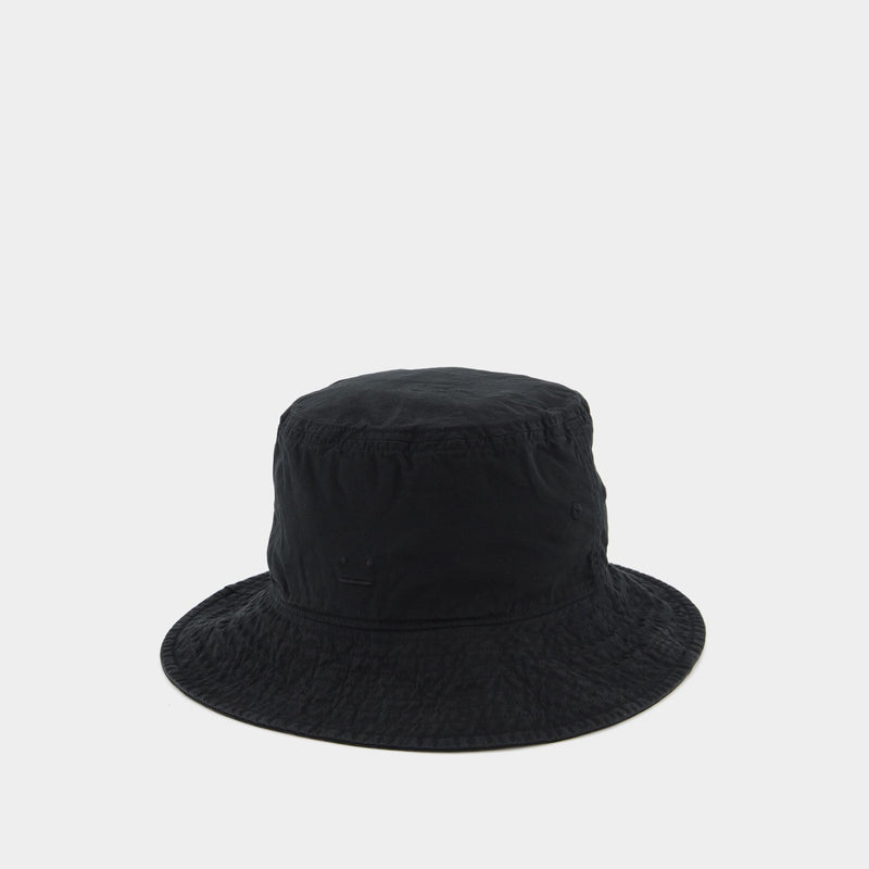 Unisex Bucket Hat in Black Cotton