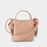 Musebi Mini Tote Bag in Pink Leather