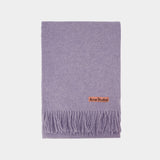 Oersize Fringed Scarf - Acne Studios - Wool - Powder Blue