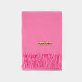 Oversize Fringed Scarf - Acne Studios - Wool - Bubble Pink