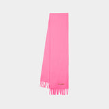Oversize Fringed Scarf - Acne Studios - Wool - Bubble Pink