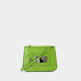 Platt Crackle Crossbody Bag - Acne Studios - Leather - Lime Green