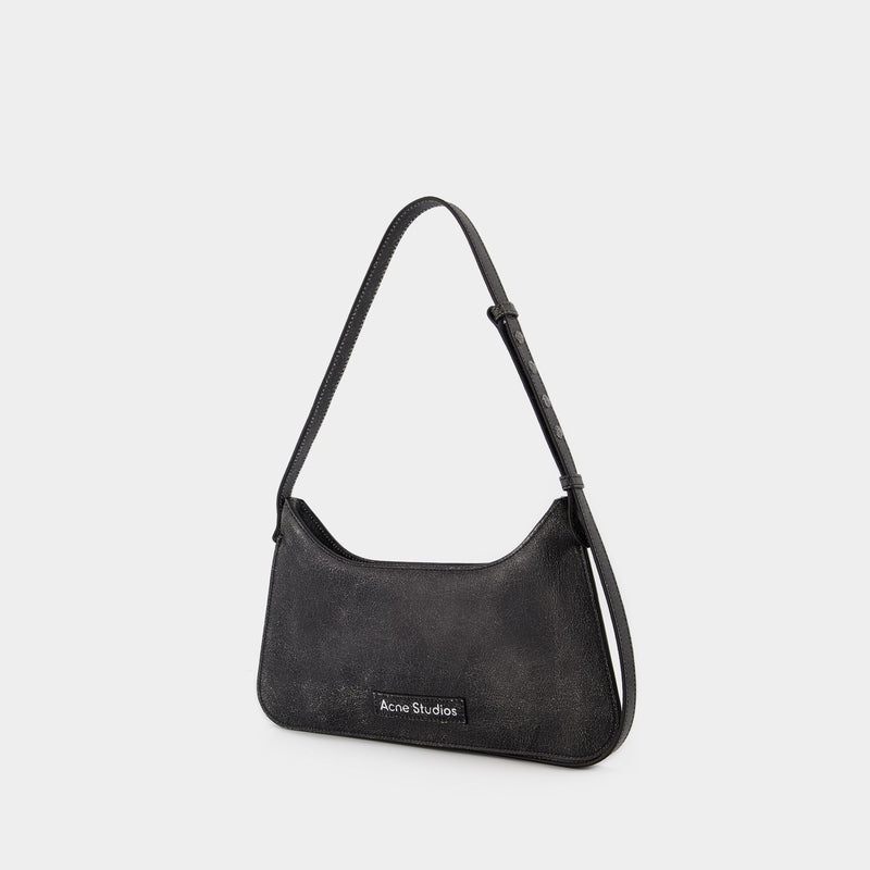 Platt Mini Crackle Hobo Bag - Acne Studios - Leather - Black