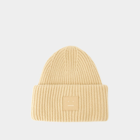 Pansy N Face Beanie - Acne Studios - Wool - Biscuit Beige