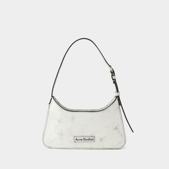 Platt Micro Crackle Hobo Bag - Acne Studios - Leather - White