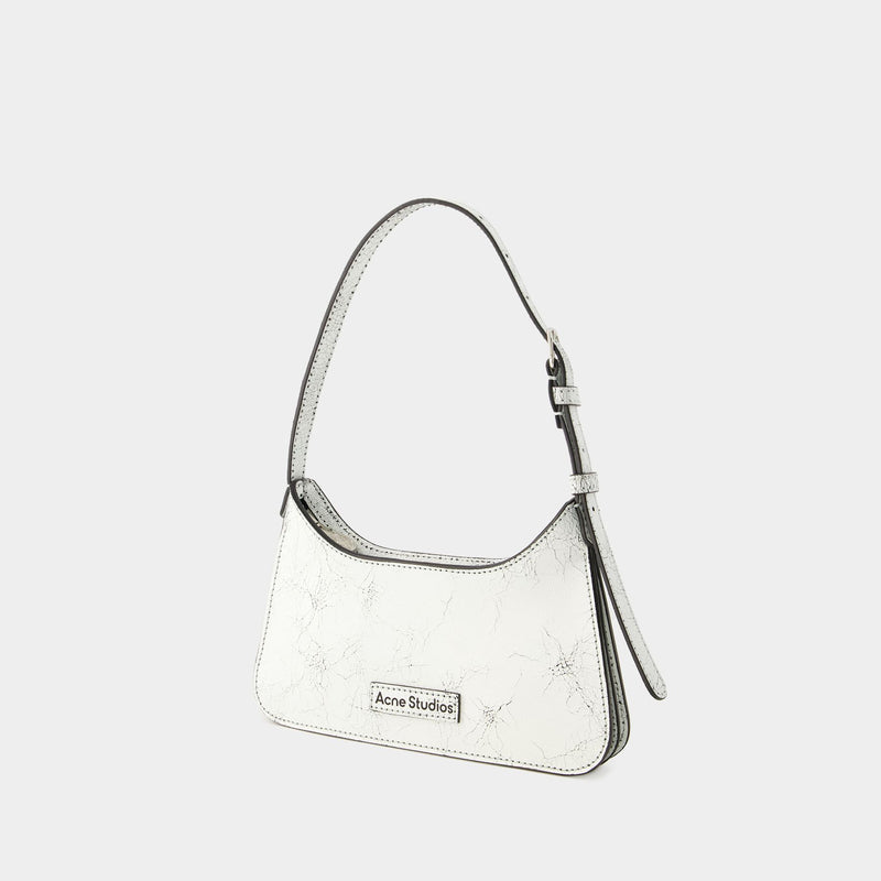 Platt Micro Crackle Hobo Bag - Acne Studios - Leather - White